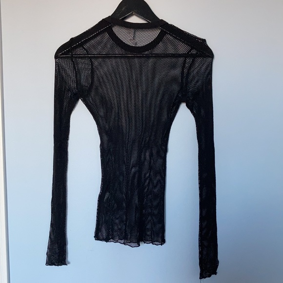 NWOT Urban Outfitters Out From Under black mesh fishnet long sleeve top shirt - Picture 10 of 10